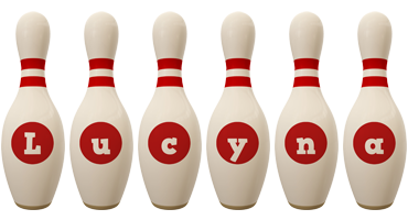 Lucyna bowling-pin logo