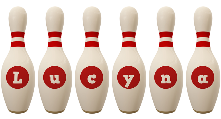 Lucyna bowling-pin logo