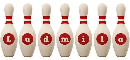 Ludmila bowling-pin logo