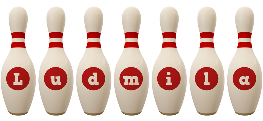 Ludmila bowling-pin logo