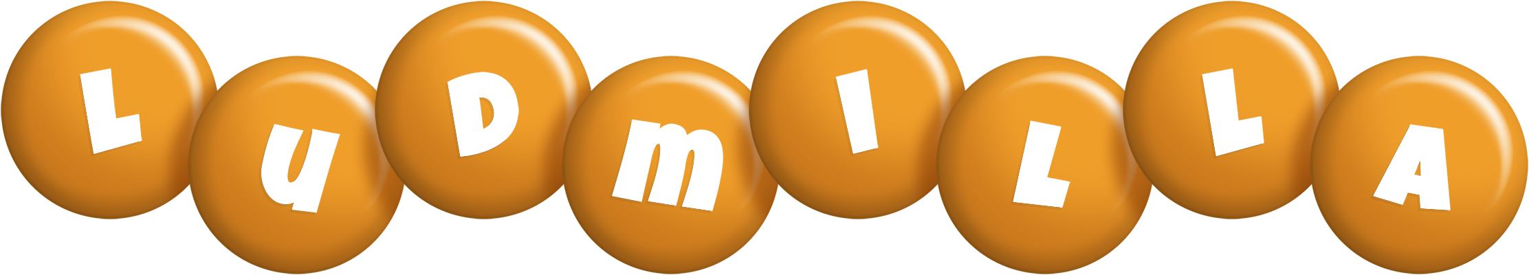 Ludmilla candy-orange logo