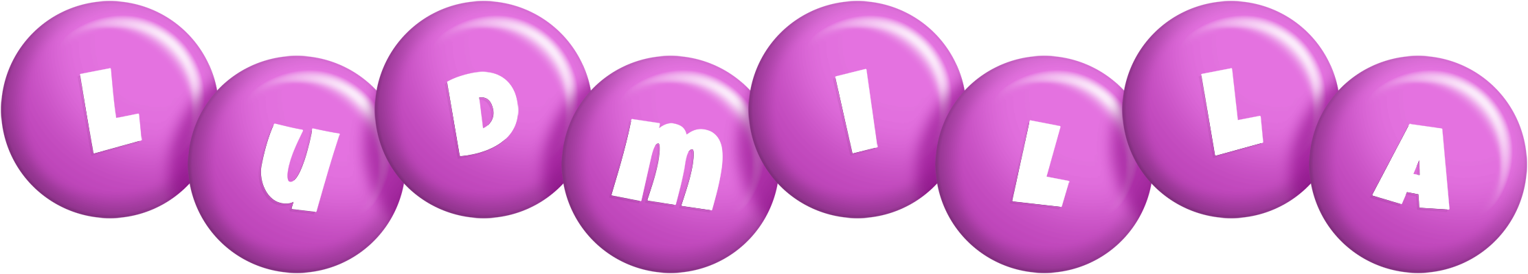 Ludmilla candy-purple logo
