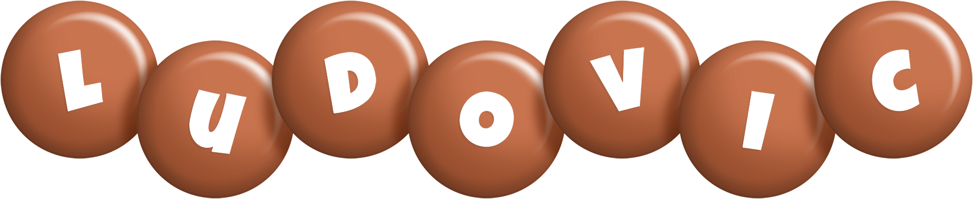 Ludovic candy-brown logo