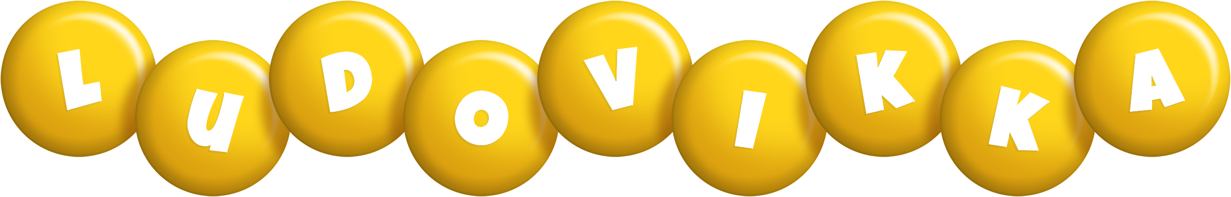 Ludovikka candy-yellow logo