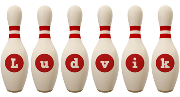 Ludvik bowling-pin logo