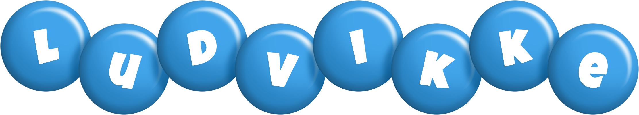 Ludvikke candy-blue logo