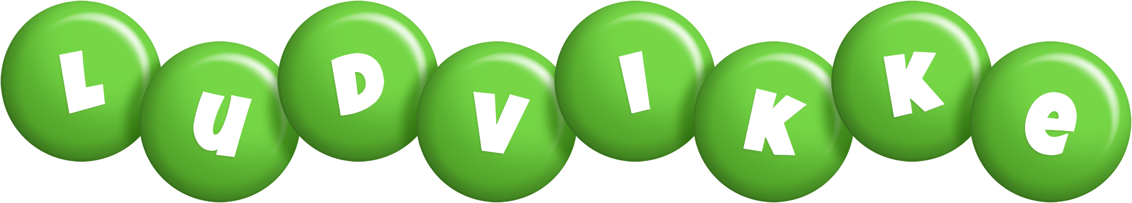 Ludvikke candy-green logo