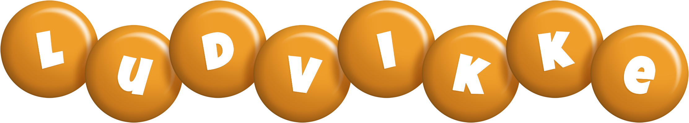 Ludvikke candy-orange logo