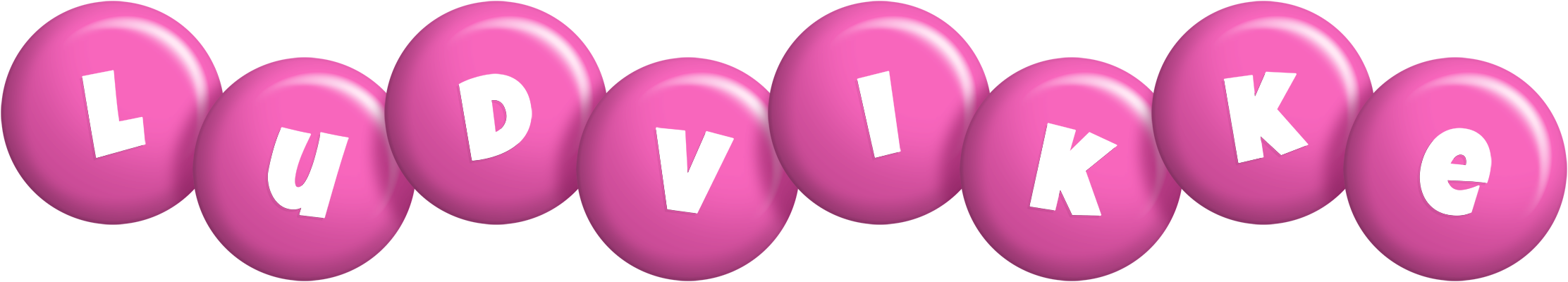 Ludvikke candy-pink logo