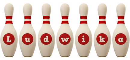 Ludwika bowling-pin logo