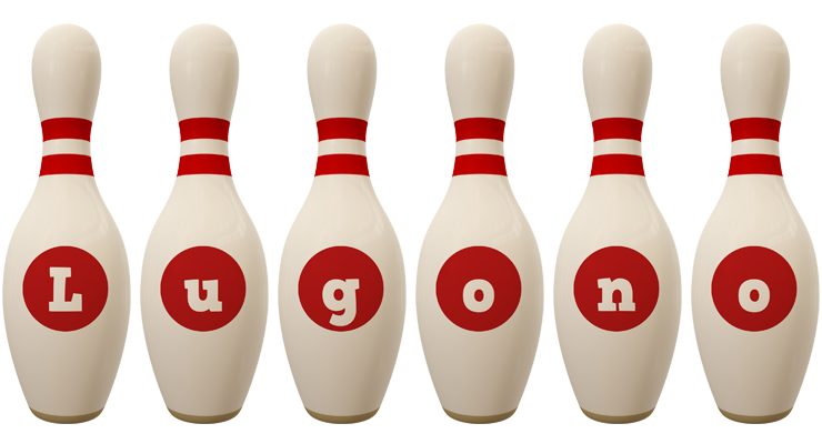 Lugono bowling-pin logo