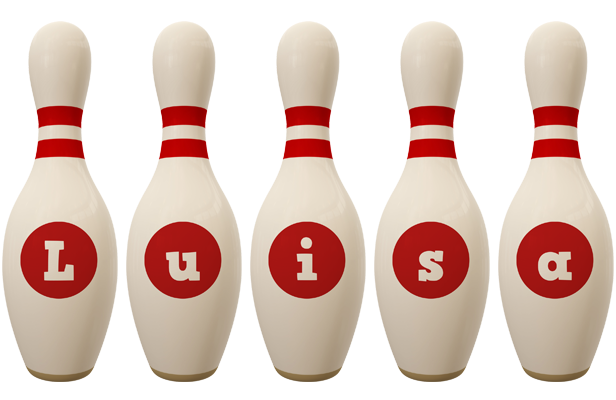 Luisa bowling-pin logo