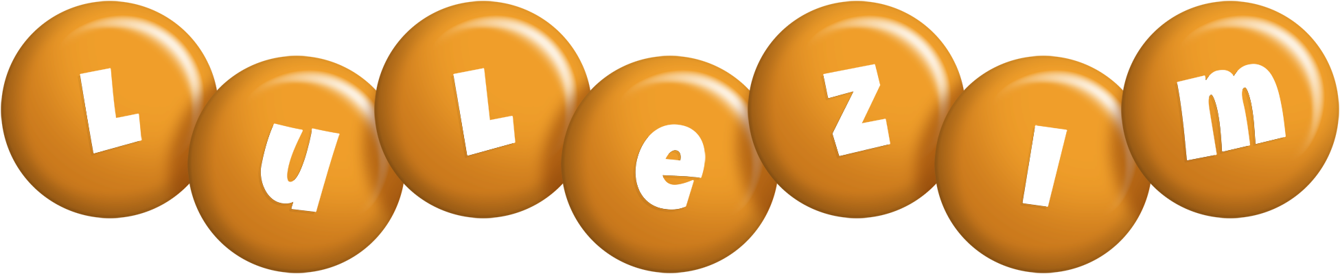 Lulezim candy-orange logo