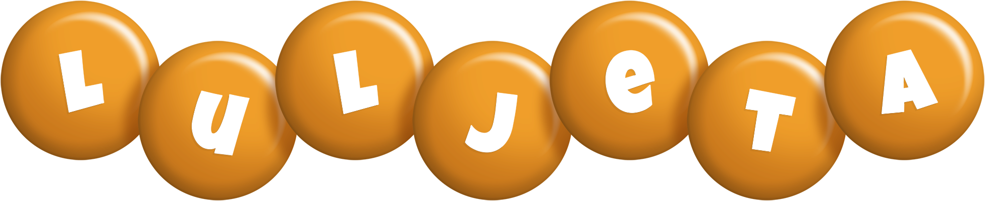 Luljeta candy-orange logo