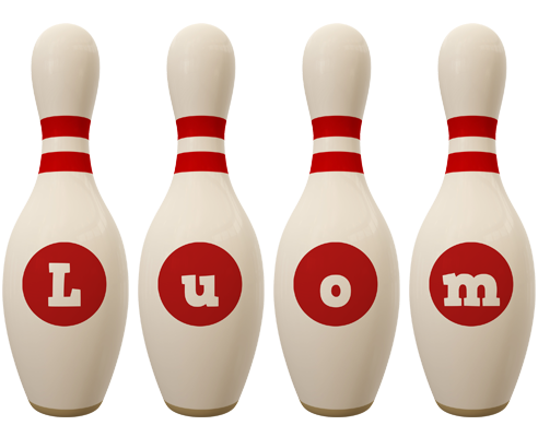 Luom bowling-pin logo