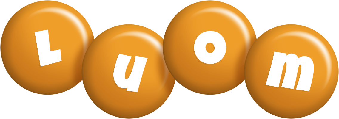 Luom candy-orange logo