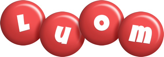 Luom candy-red logo