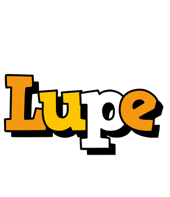 Lupe cartoon logo