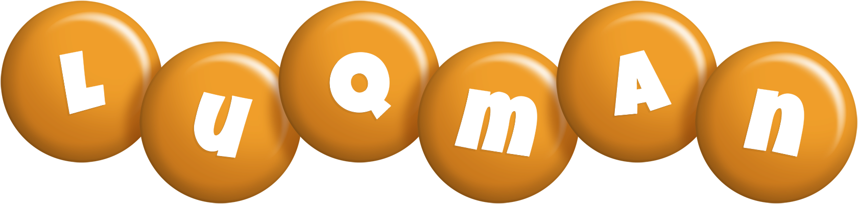 Luqman candy-orange logo