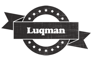 Luqman grunge logo