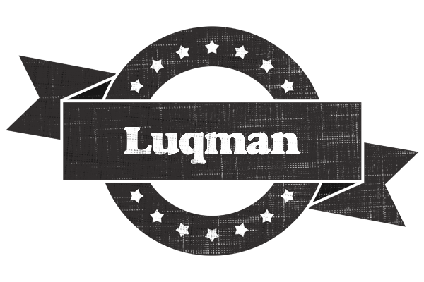 Luqman grunge logo