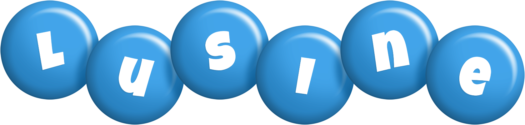 Lusine candy-blue logo