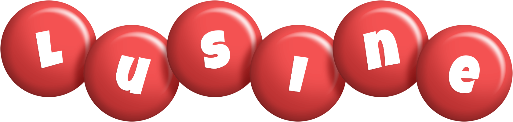 Lusine candy-red logo