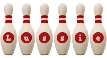 Lussie bowling-pin logo