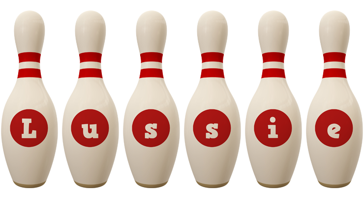 Lussie bowling-pin logo