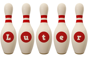 Luter bowling-pin logo