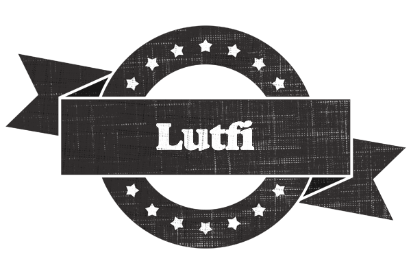 Lutfi grunge logo