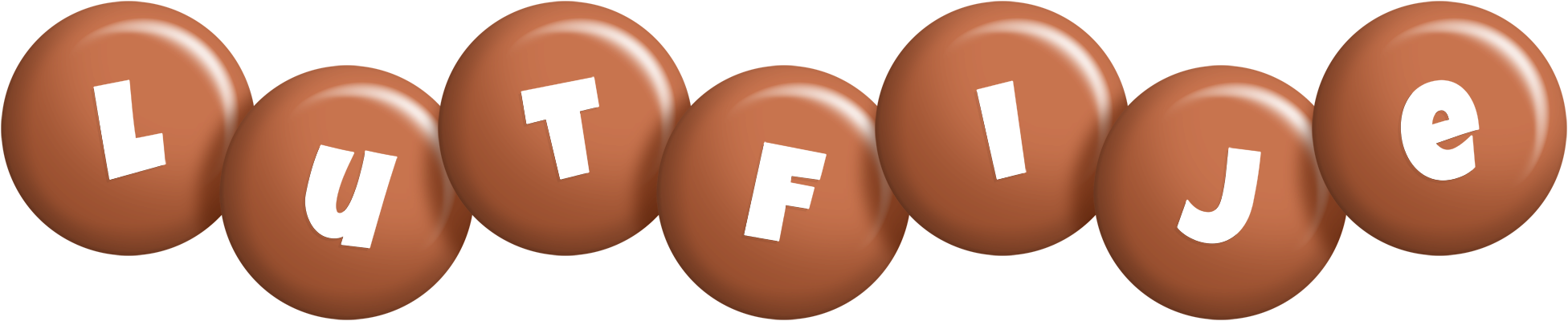 Lutfije candy-brown logo
