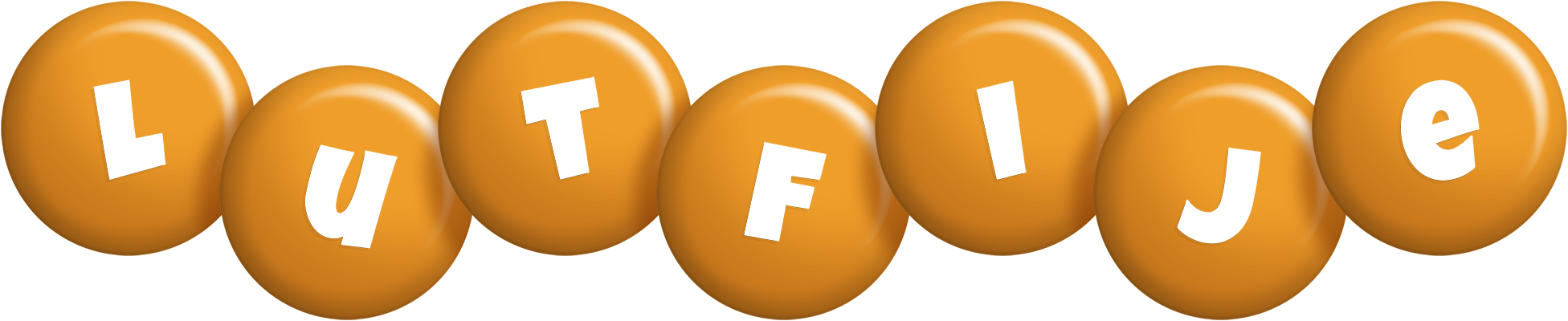 Lutfije candy-orange logo