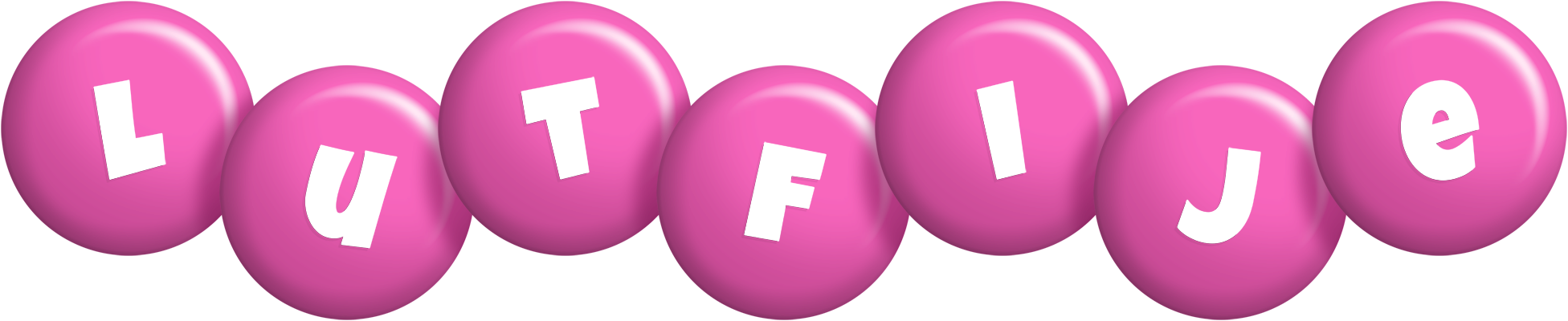 Lutfije candy-pink logo