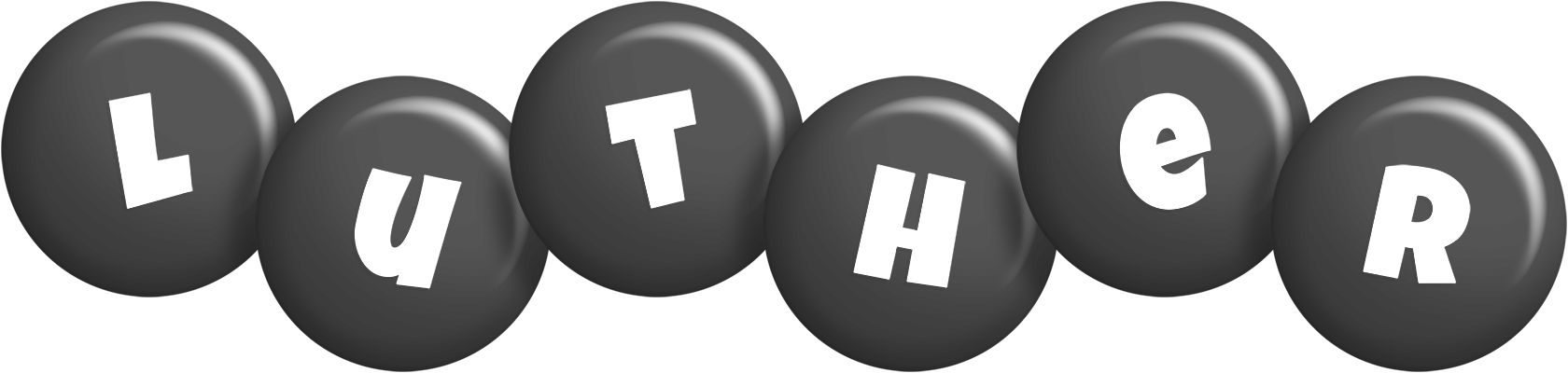 Luther candy-black logo