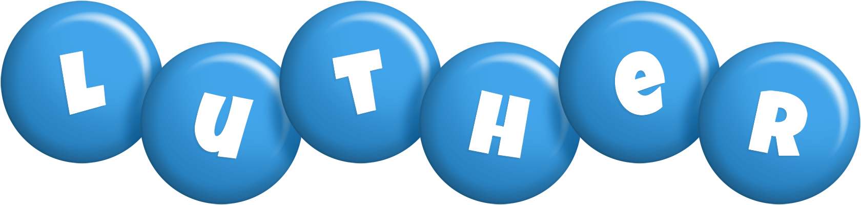 Luther candy-blue logo