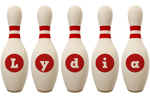 Lydia bowling-pin logo