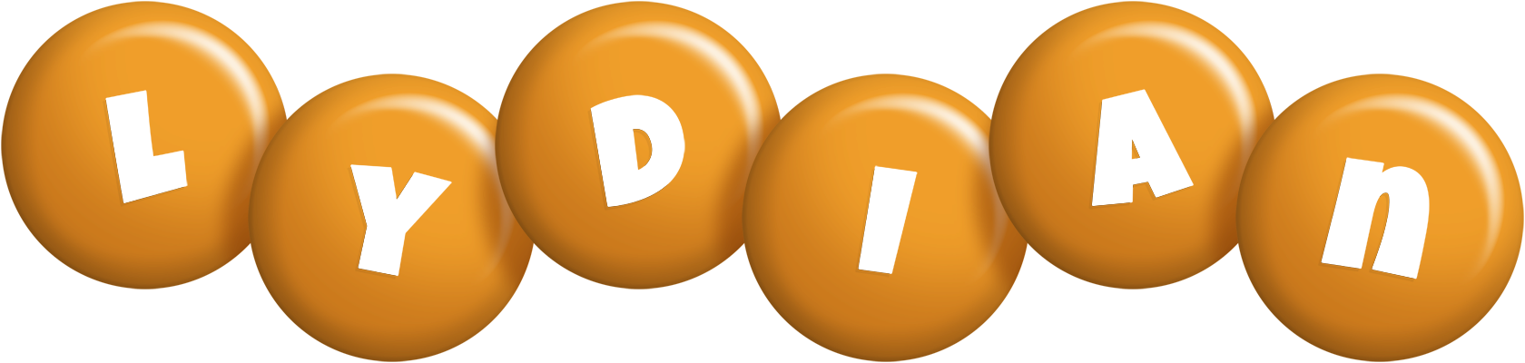 Lydian candy-orange logo