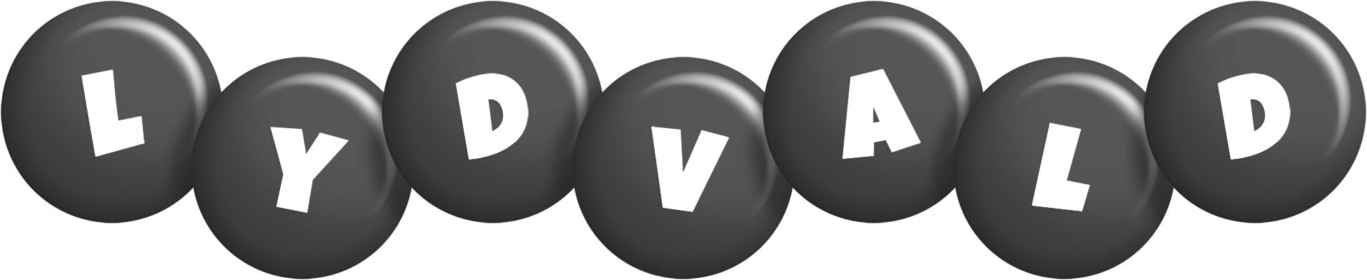 Lydvald candy-black logo
