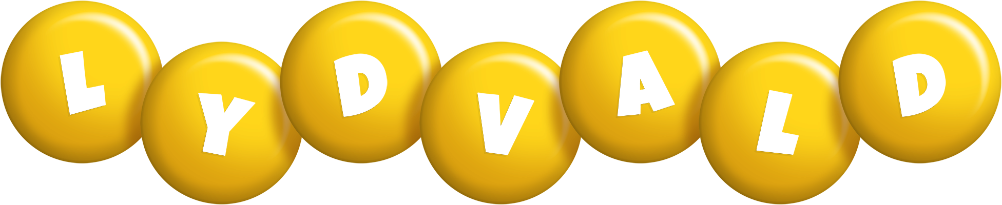 Lydvald candy-yellow logo