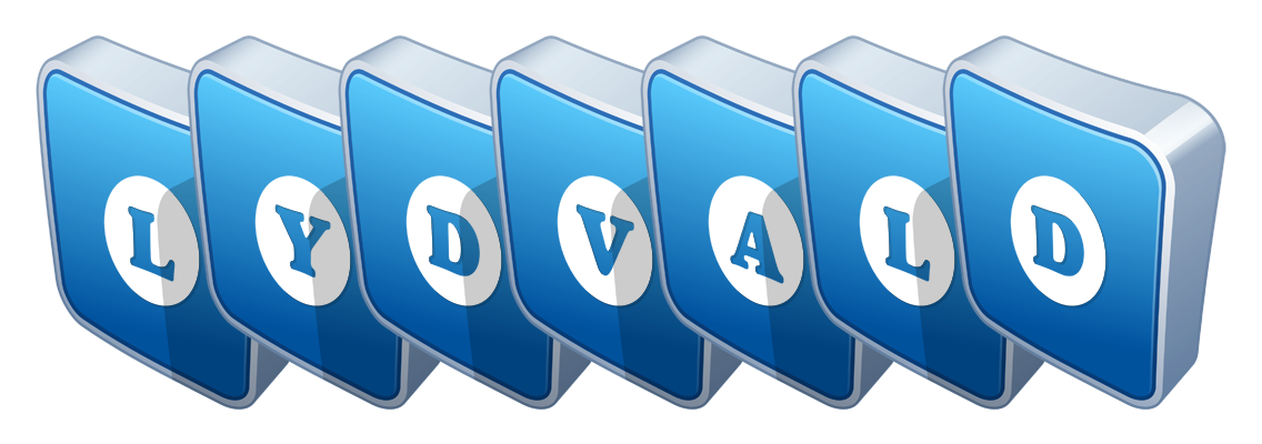 Lydvald flippy logo