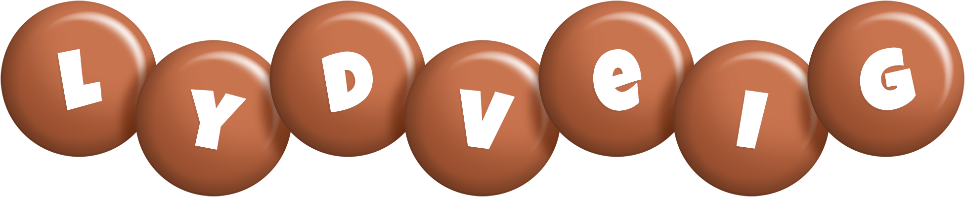 Lydveig candy-brown logo