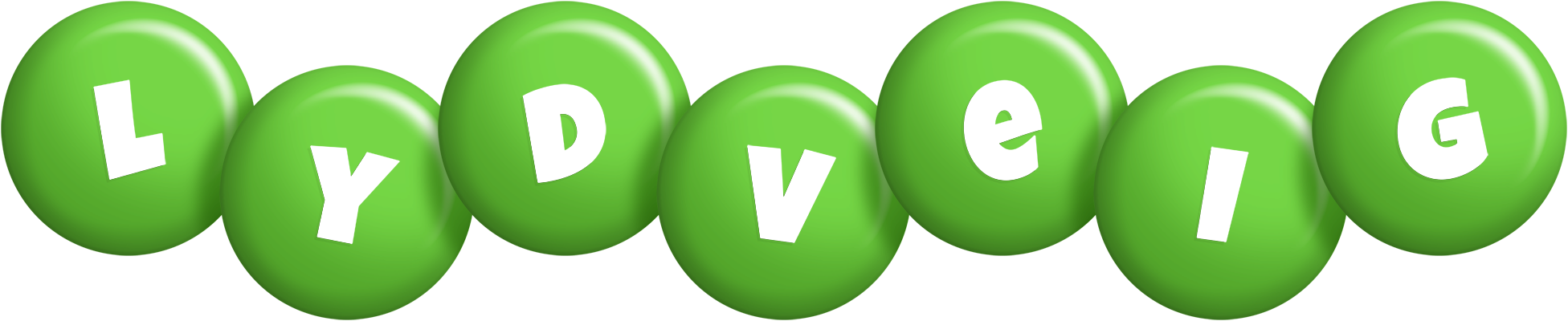 Lydveig candy-green logo