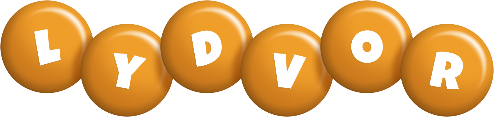 Lydvor candy-orange logo