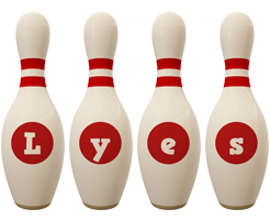 Lyes bowling-pin logo