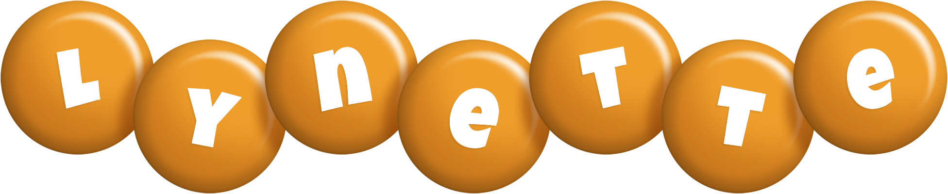 Lynette candy-orange logo