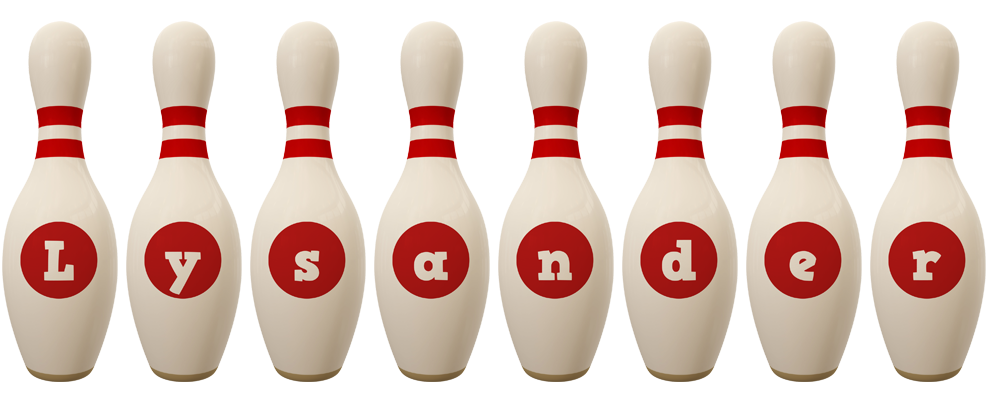 Lysander bowling-pin logo