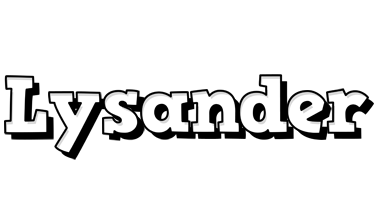 Lysander snowing logo