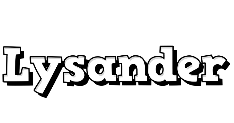 Lysander snowing logo