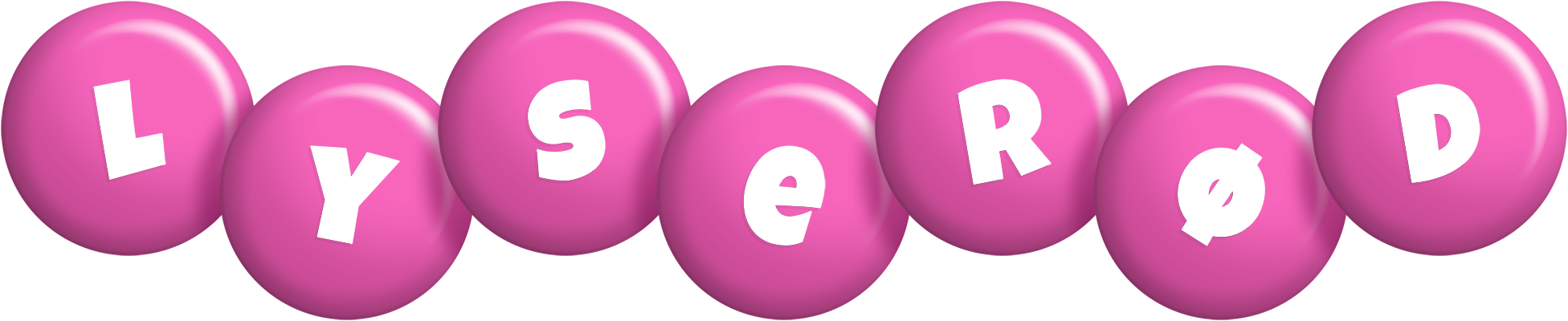 LYSERØD logo effect. Colorful text effects in various flavors. Customize your own text here: https://www.textgiraffe.com/logos/candy-pink/